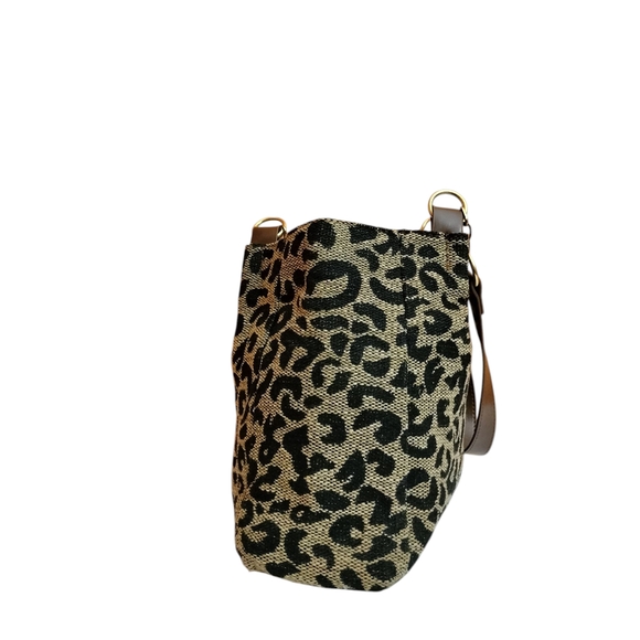 Baelaanan&Bag Leopard 🐆🐆Print Shoulder Bag with Brown Straps. - Picture 6 of 8